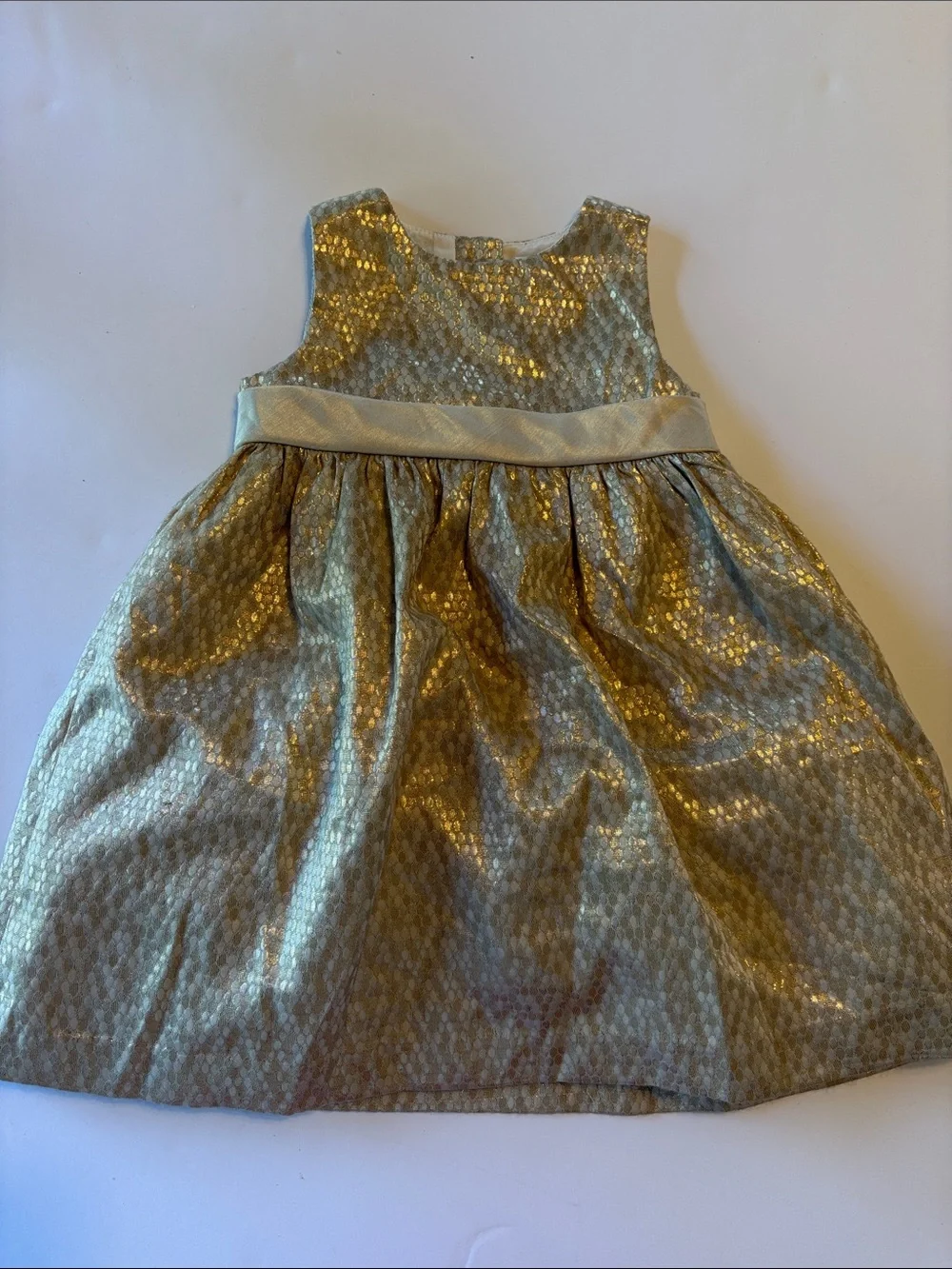Gymboree Metallic Gold Dot Party Dress
